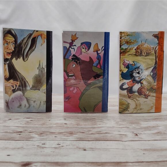 Storybook Themed Small Travel Journals with Sliip Covers, Handmade Small Diary - Picture 2 of 6
